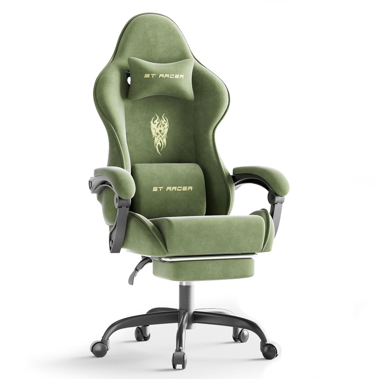 Gaming & Esports District - Velvet Fabric Gaming Chair, High Back