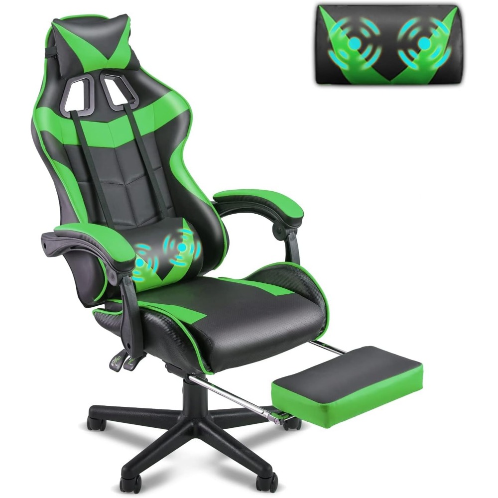 Gaming & Esports District - Ergonomic Gaming Chair with Footrest and