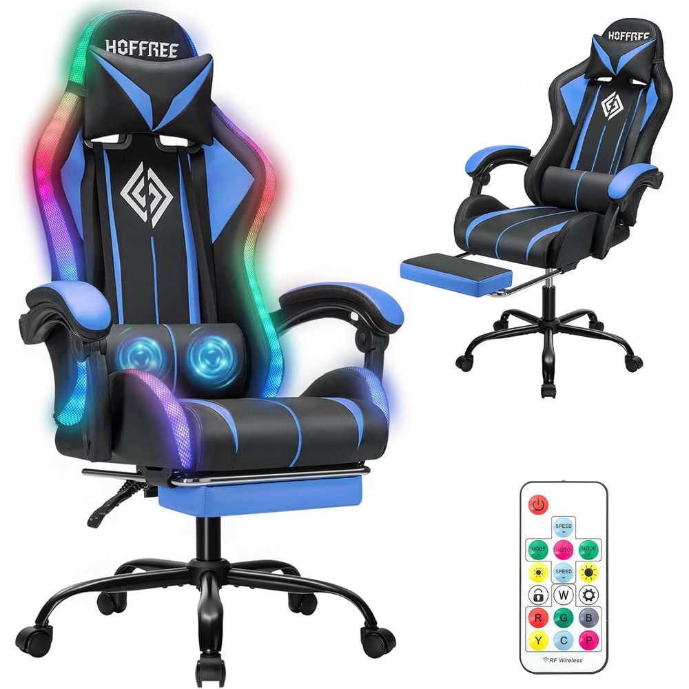 Video Gaming & Esports Usd Acc - LED Gaming Chair with Massage RGB