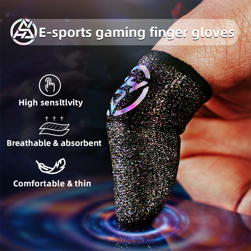 Esports Gaming Finger Sleeve - Gaming Thumb Sleeves Silver Fiber Breathable
