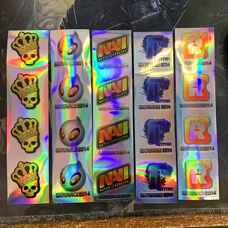 Holographic Gaming Sticker Set - Esports Gaming Logos recension och pris