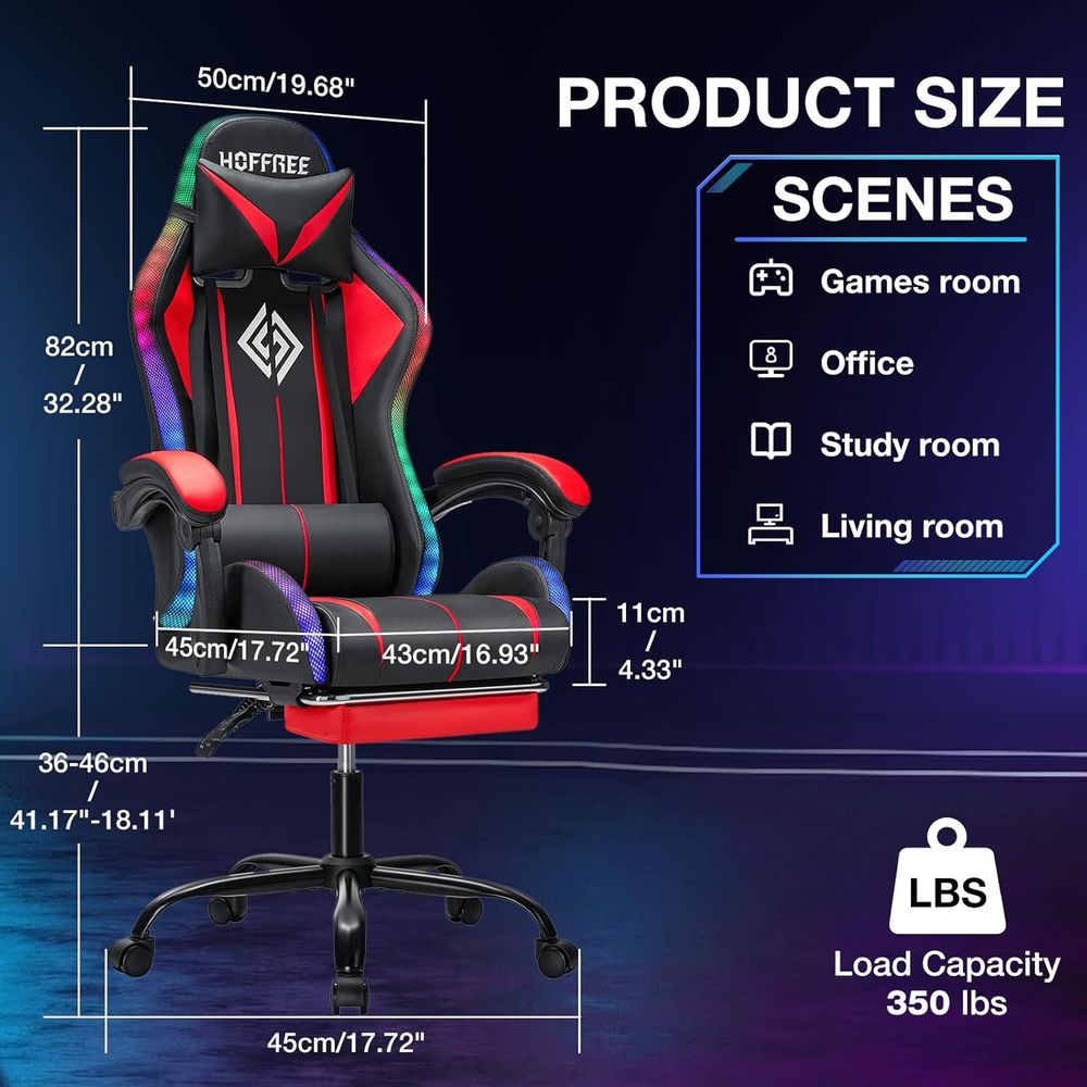 RGB Gaming Chair with Bluetoot - Video Gaming & Esports Usd Acc recension och pris