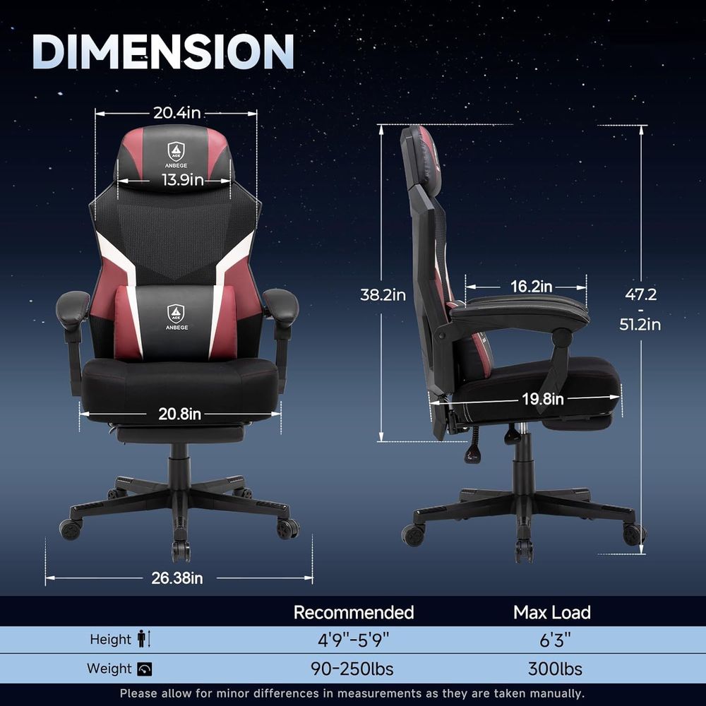 Ergonomic Mesh Video Gaming Ch - Video Gaming & Esports Usd Acc recension och pris