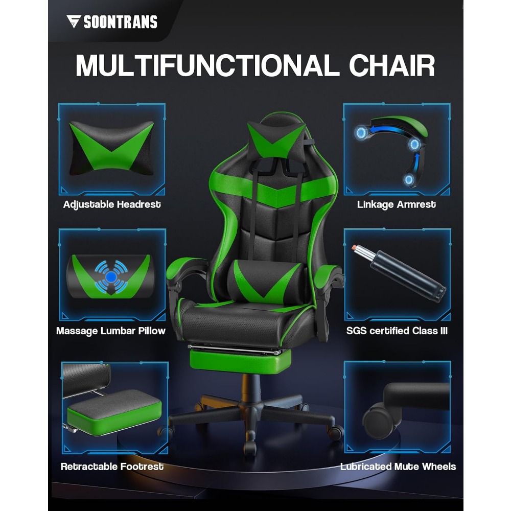 Ergonomic Gaming Chair with Fo - Gaming & Esports District recension och pris