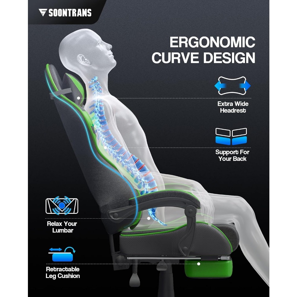 Ergonomic Gaming Chair with Fo - Gaming & Esports District recension och pris