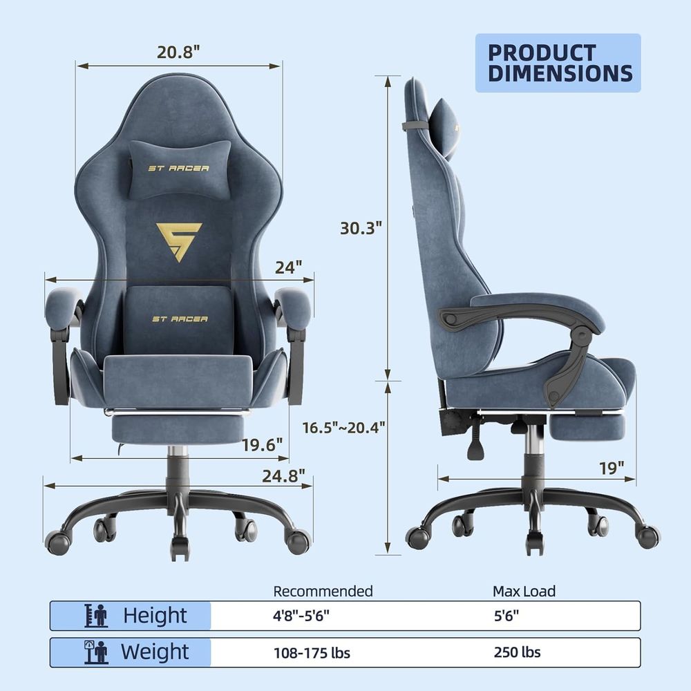 Ergonomic Gaming Chair with Fo - Gaming & Esports District recension och pris