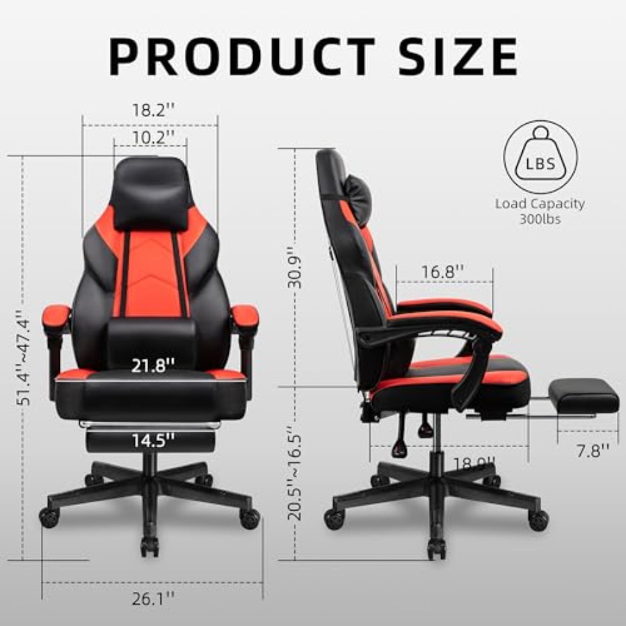 Gaming Chair with Footrest, Ma - Gaming & Esports District recension och pris