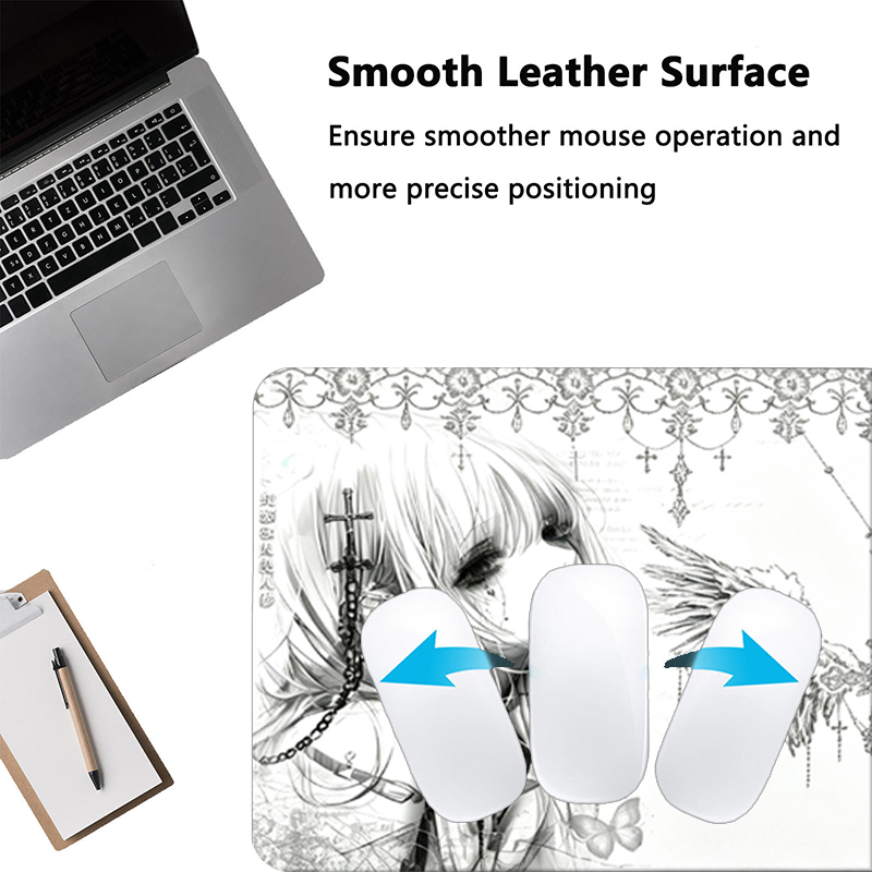 Leather Mousepad Black White A - Esports Gaming Mouse recension och pris
