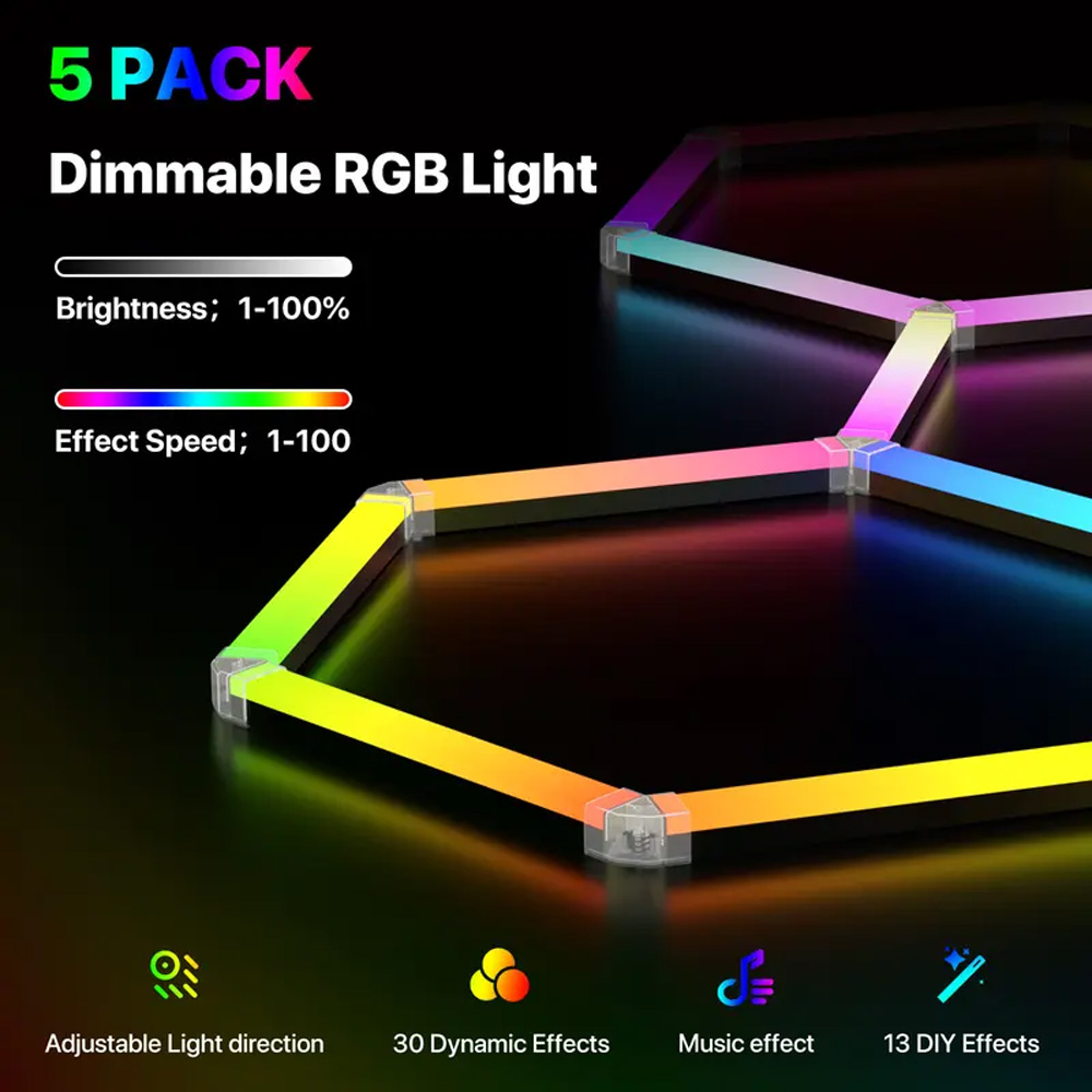 Smart Honeycomb Hexagonal RGB  - Esports Gaming Mobile recension och pris