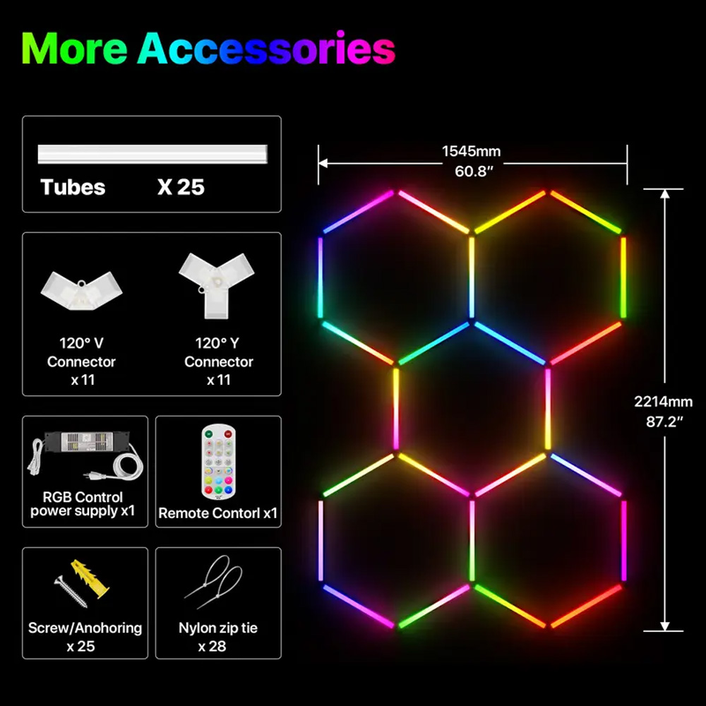 Smart Honeycomb Hexagonal RGB  - Esports Gaming Mobile recension och pris
