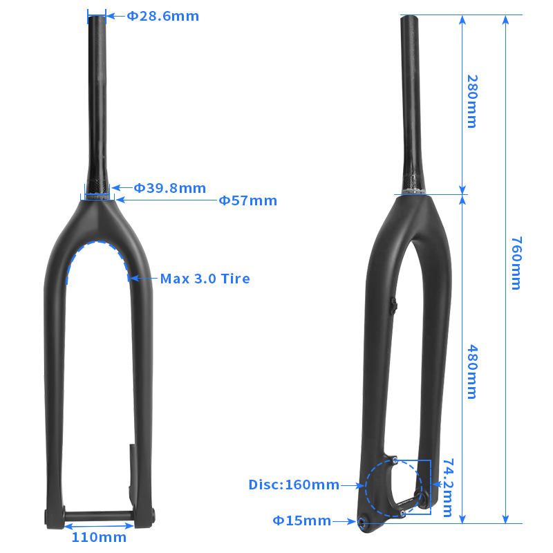 BXT Full Carbon MTB Fork Boost - Esports Gaming Jersey recension och pris