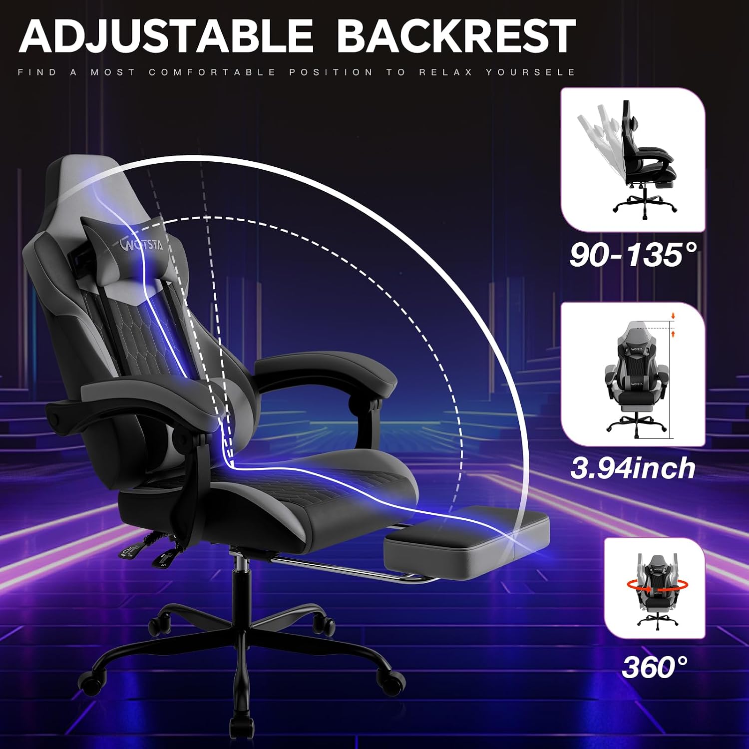 Gaming Chair with Footrest, Hi - Gaming & Esports District recension och pris